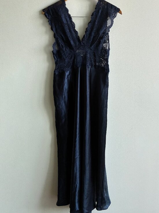 Vintage Dresses & Skirts - Vintage Lace Maxi Slip Dress